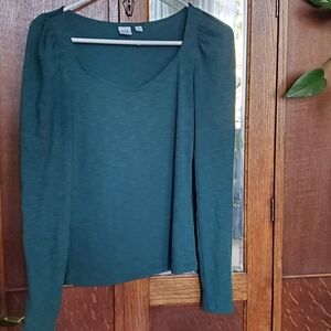 GAP Teal Long Sleeve Blouse